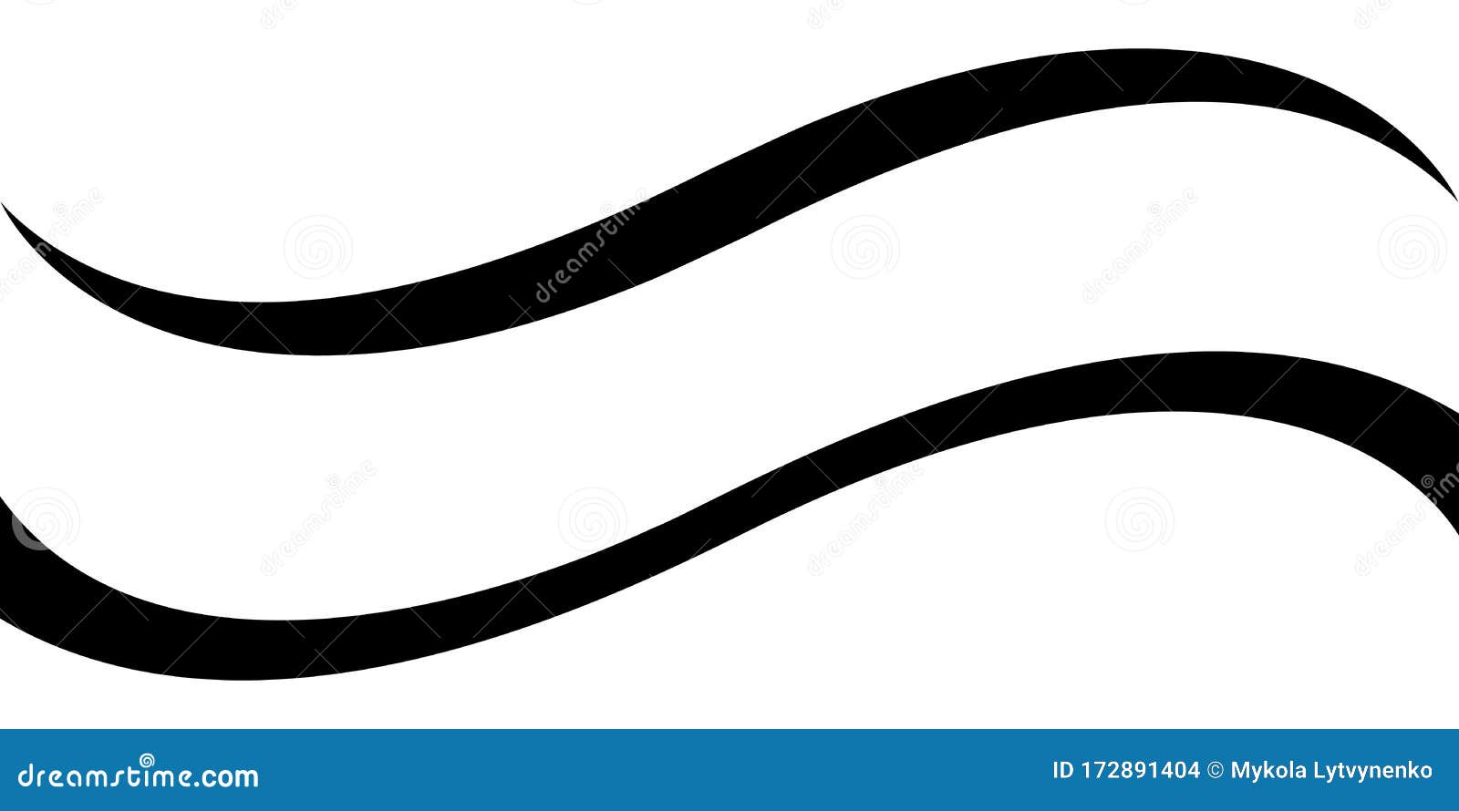 curved calligraphic line strip, , ribbon like road  of calligraphy gracefully curved line
