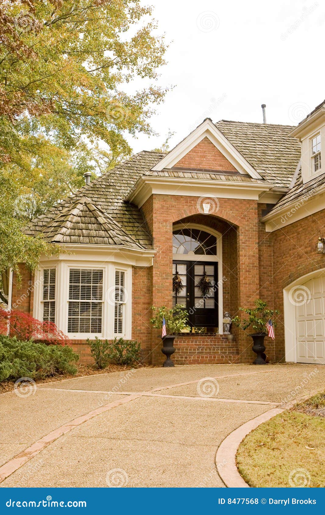 Curved Driveway To Brick Entrance Stock Photo Image of entrance
