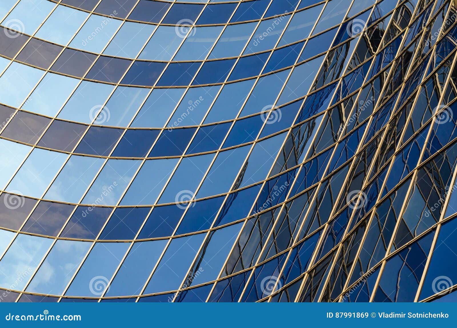 Curved Glass Facade of Modern Building Stock Image Image of facade