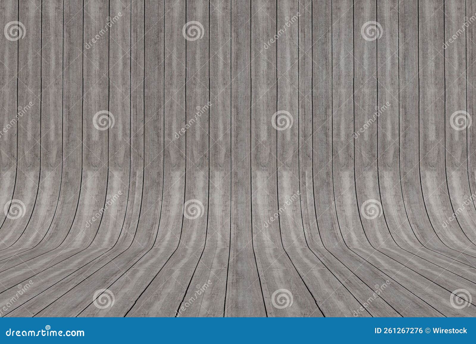Curved Gray Wooden Parquet Backdrop a Good Background for Displaying