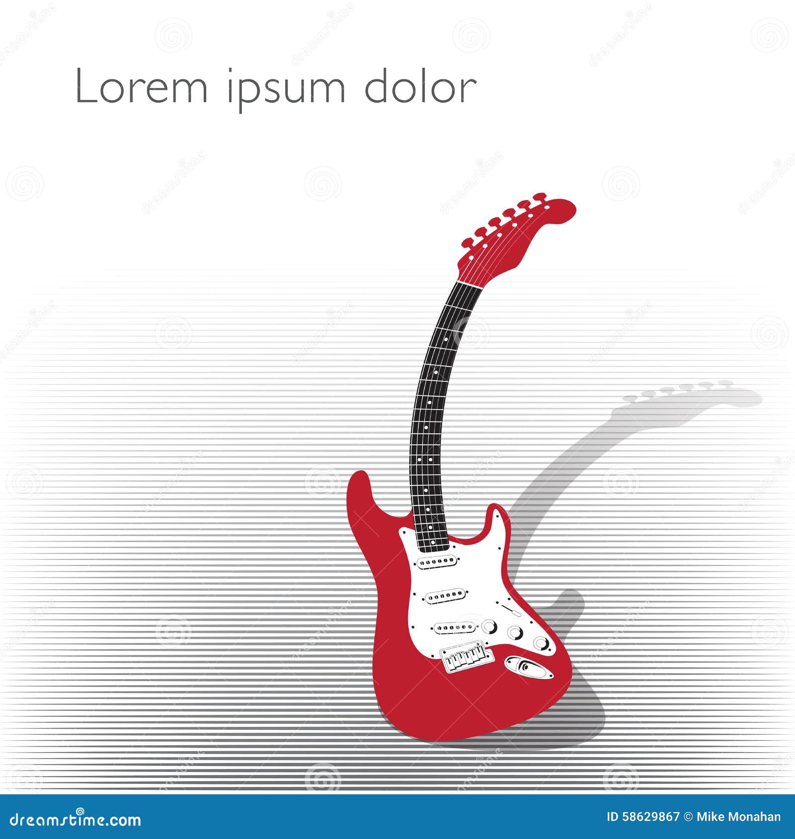 Curved Guitar Creative Background Stock Vector Illustration of