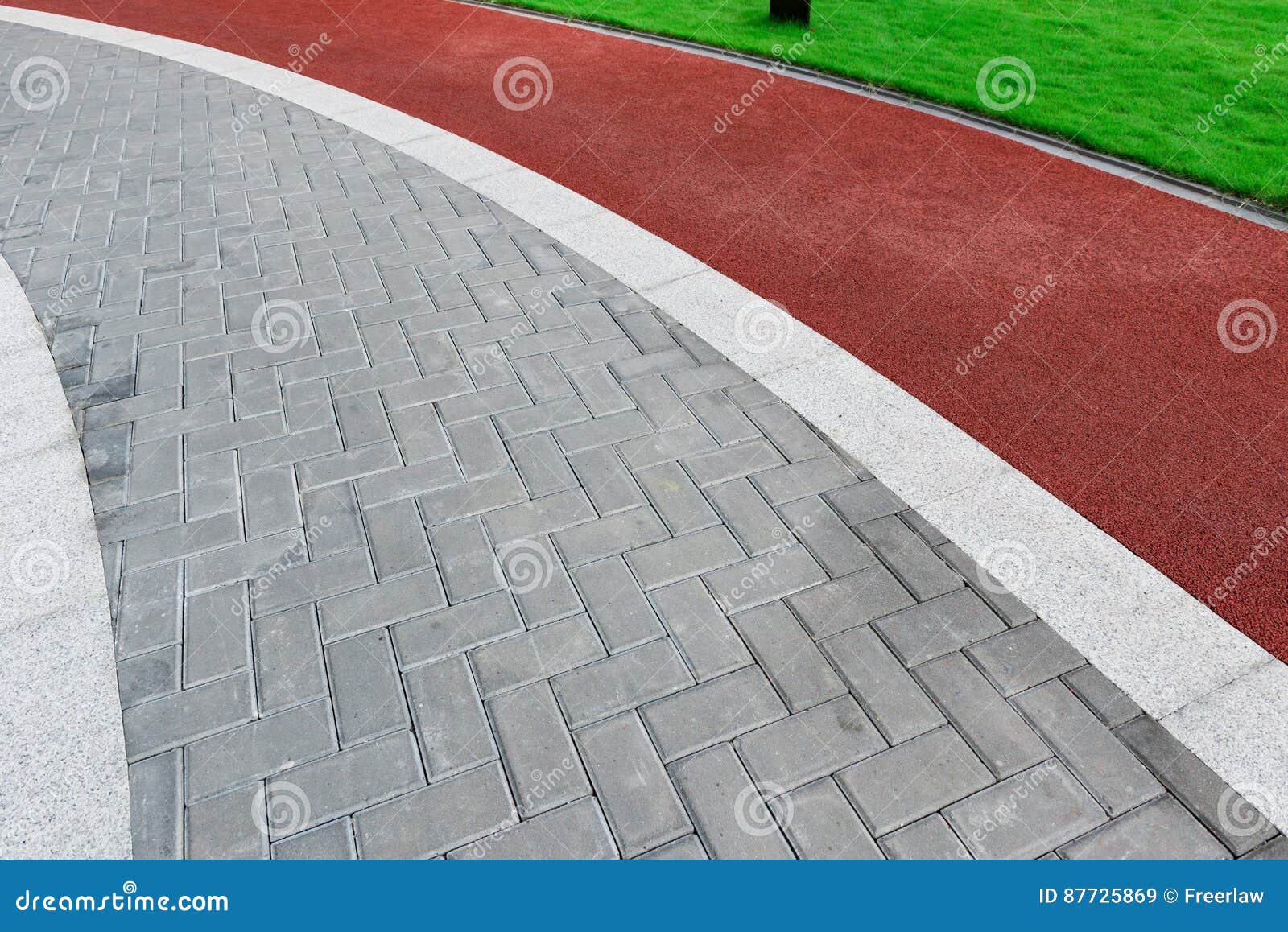 Curved outdoor pathway stock image. Image of plant, ground - 87725869