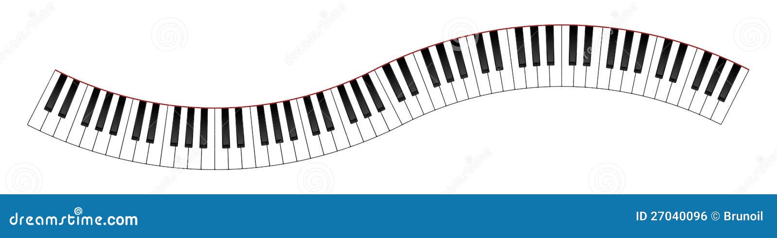 curved piano keyboard