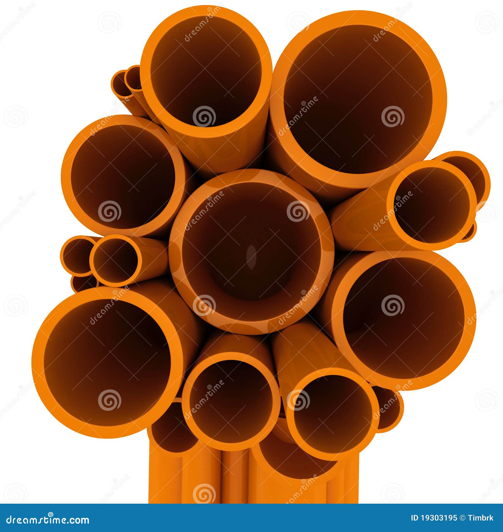 Curved pipes stock illustration. Illustration of stack 19303195
