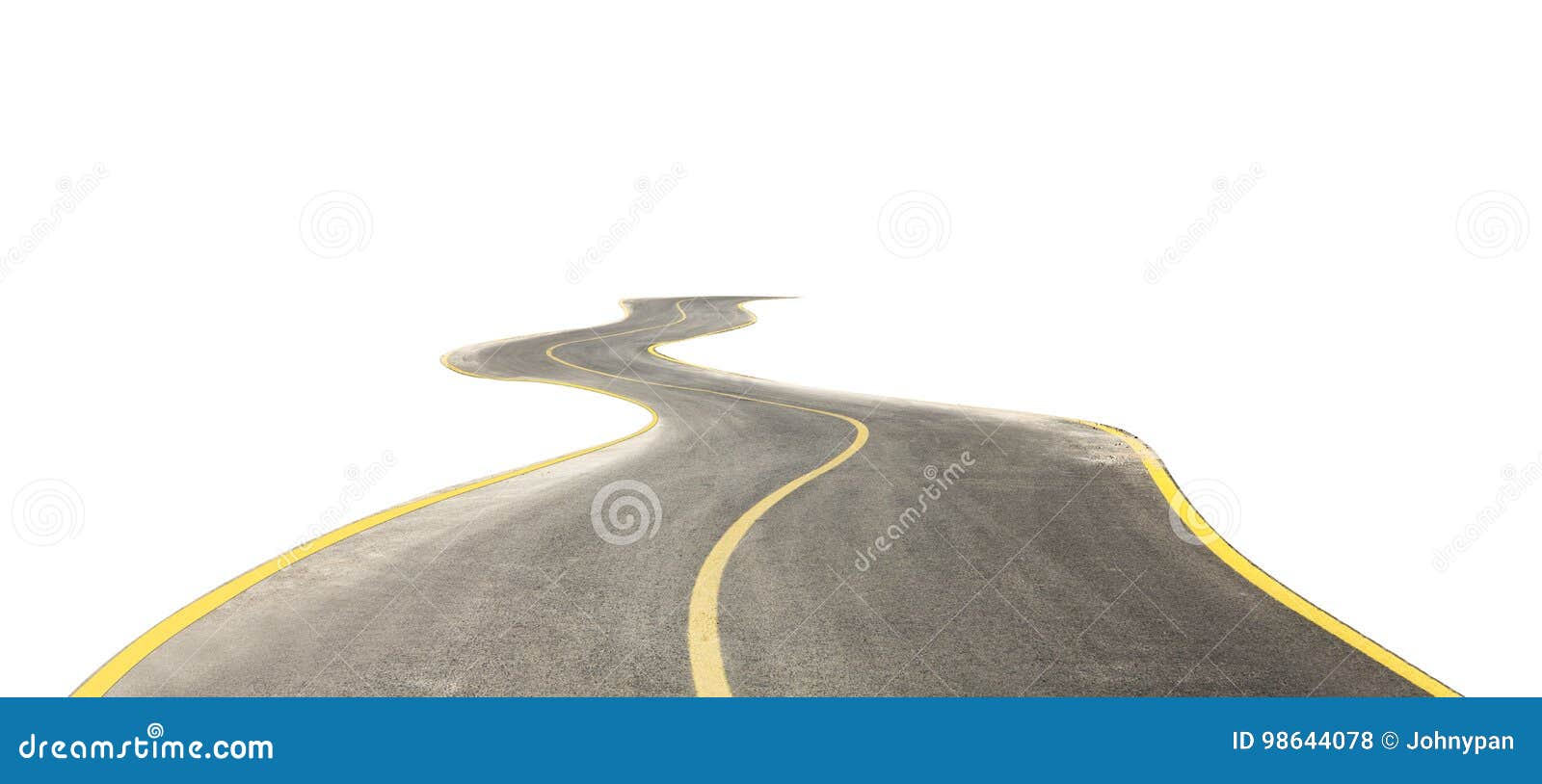 curved road  on white