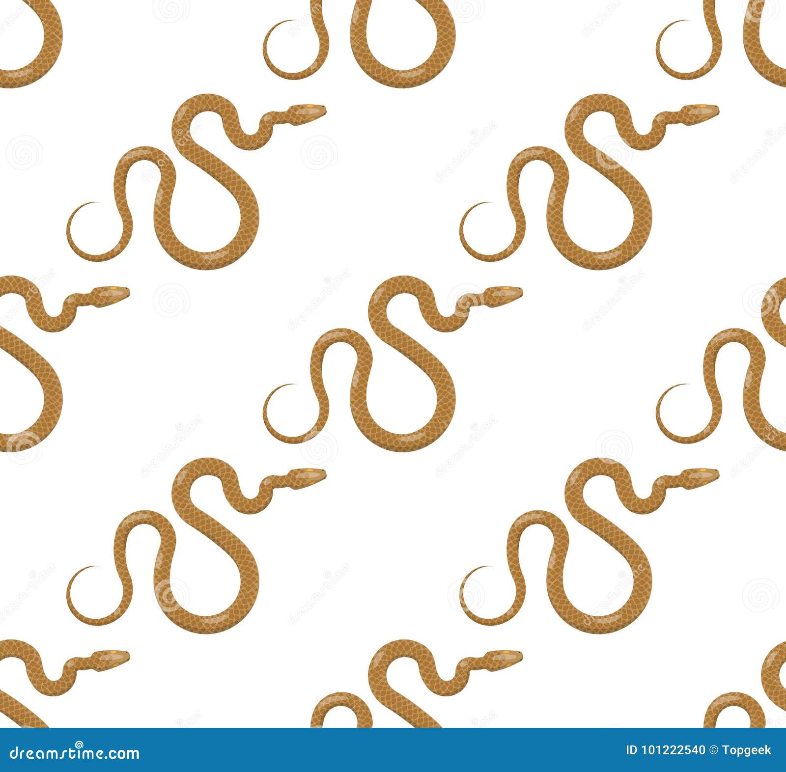 curved slither snake seamless pattern 