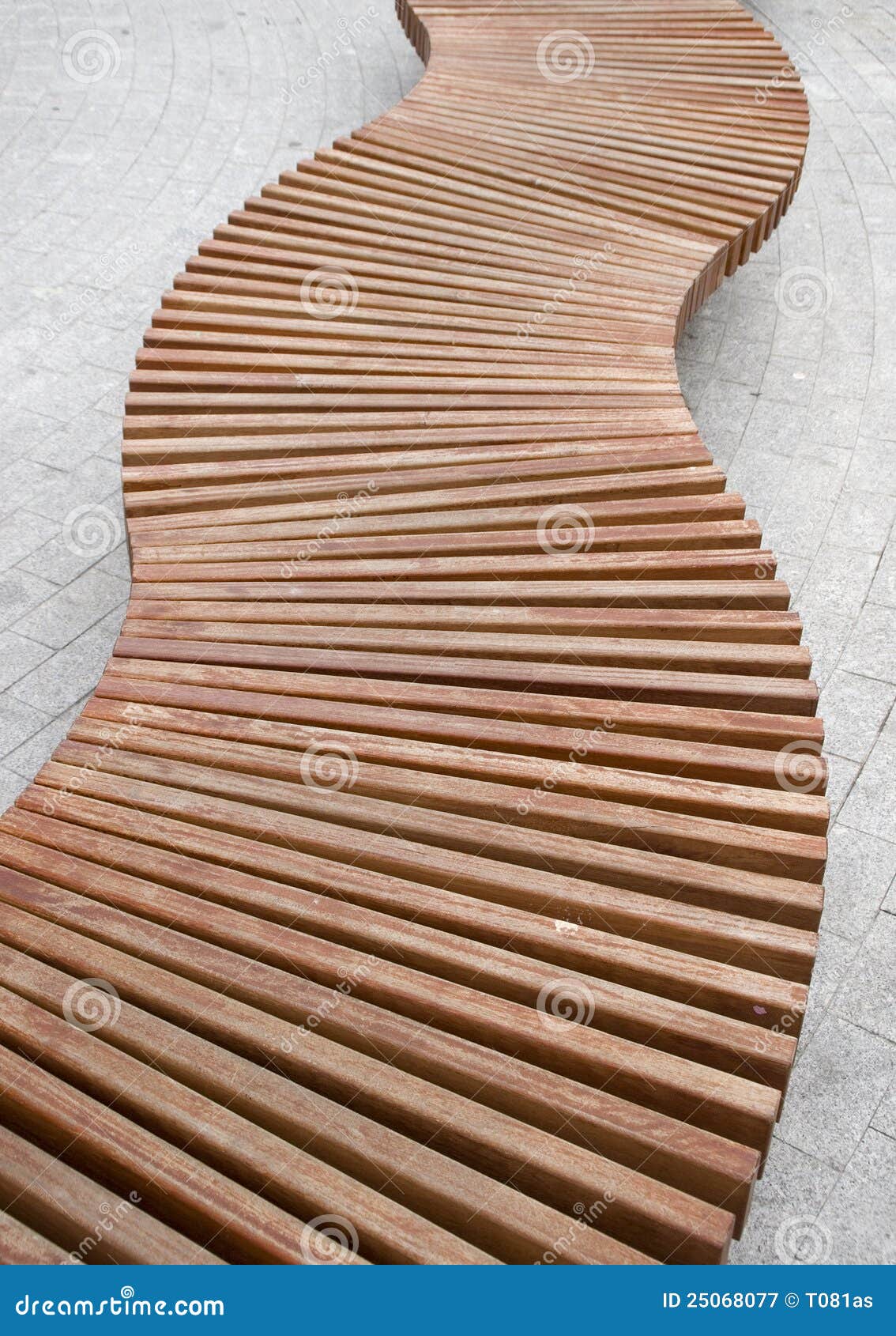 Curved wood bench stock image. Image of shaped, sitting ...