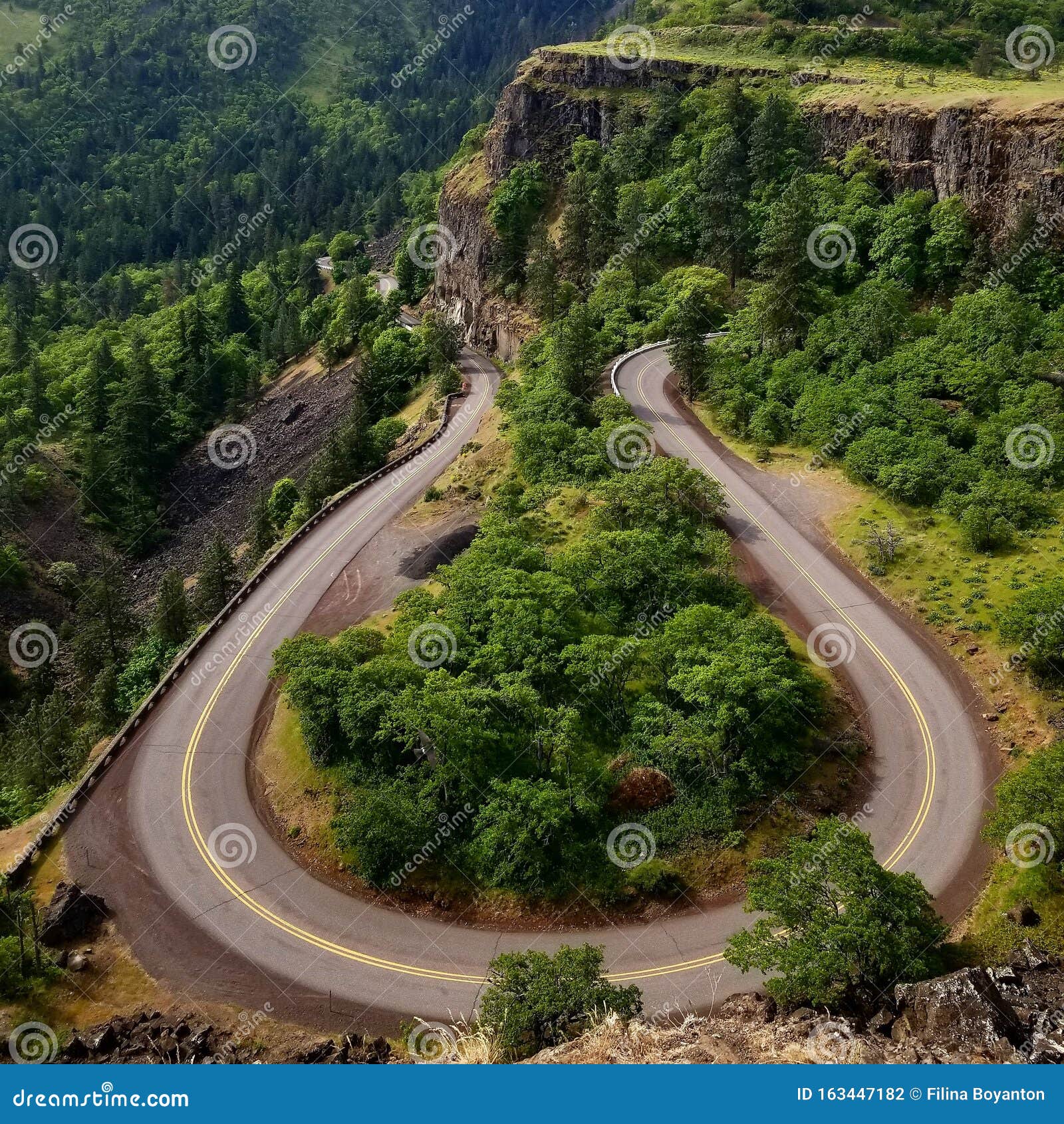 Curvy Mountain Roads Stock Photo Image Of Loops Curvy 163447182