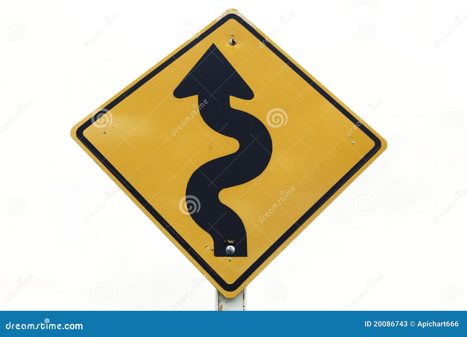 curvy road sign
