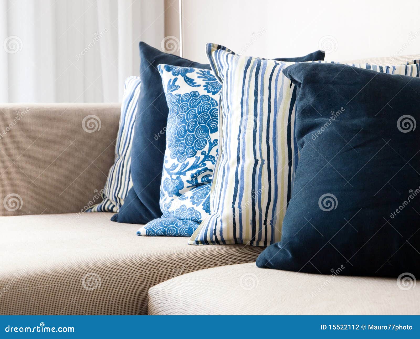 cushions on a sofa