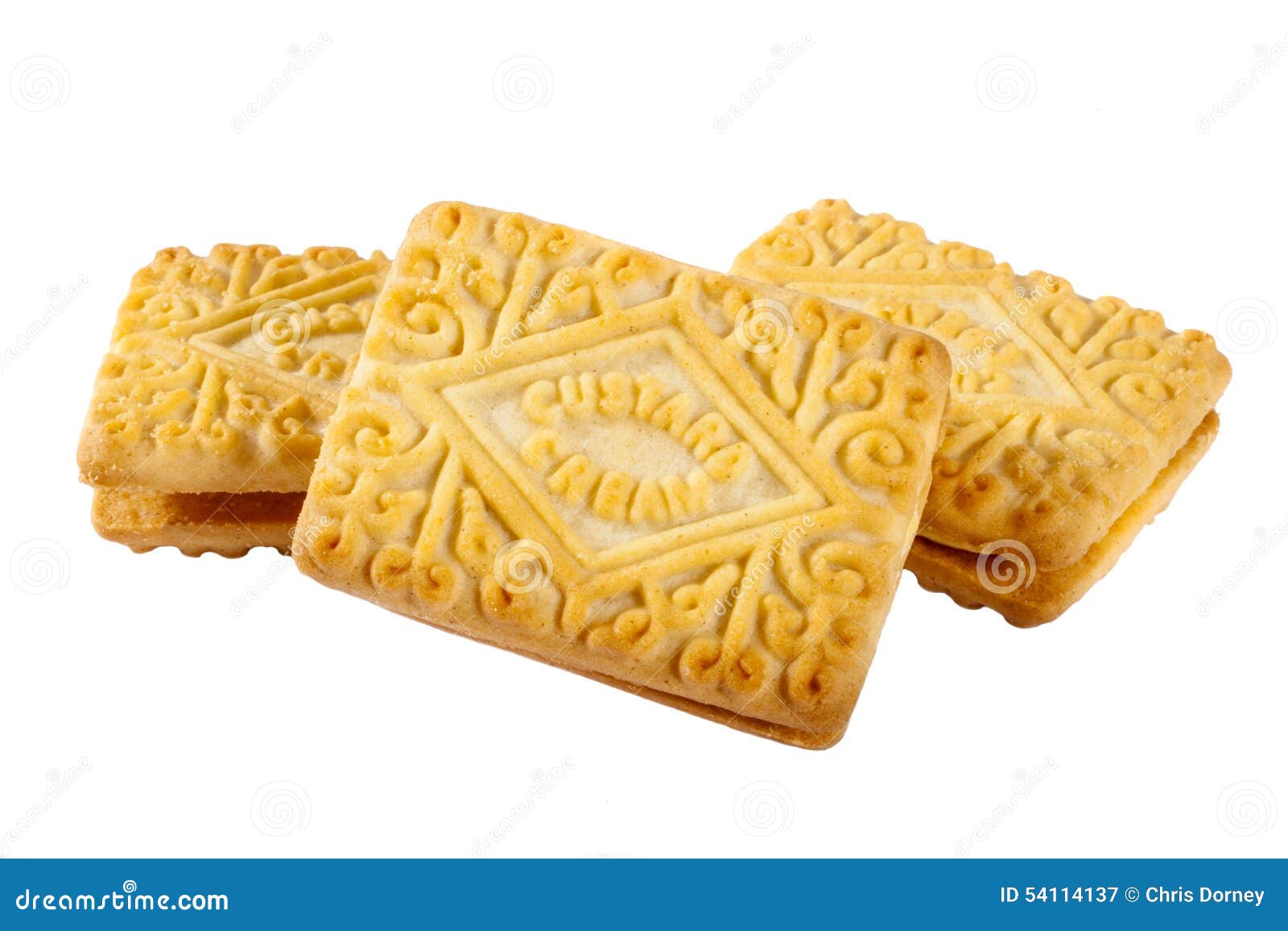 Custard Cream Biscuits stock image. Image of obesity 54114137