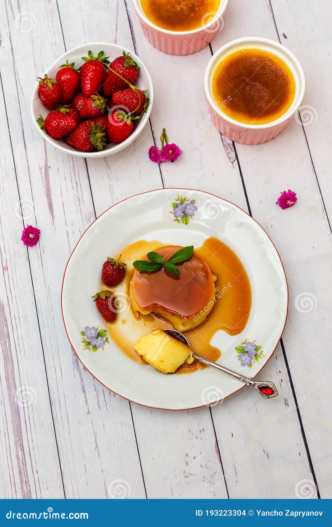 Custard creme caramel stock photo. Image of creamy, cooked 193223304