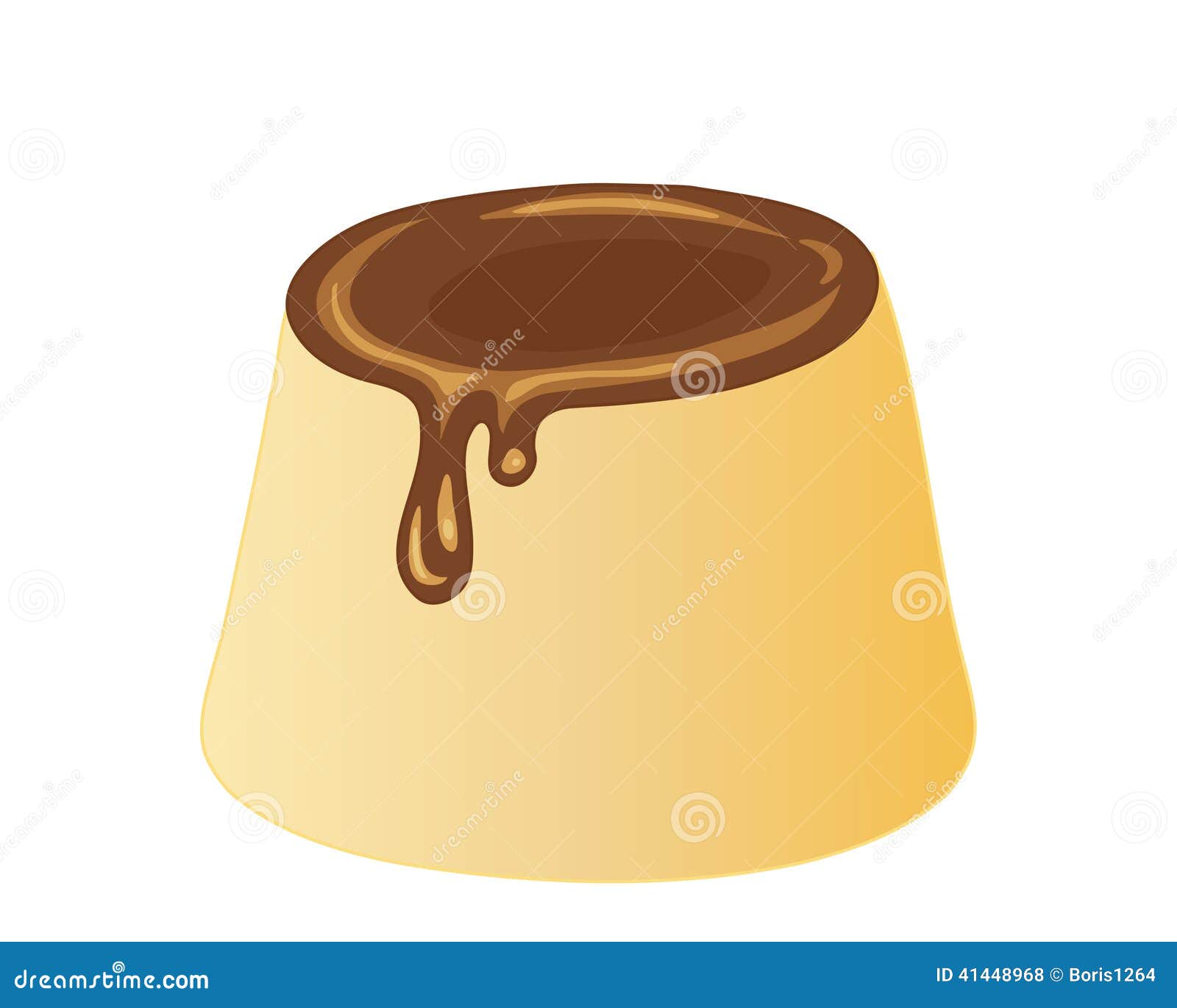 Custard pudding stock vector. Illustration of brulee 41448968