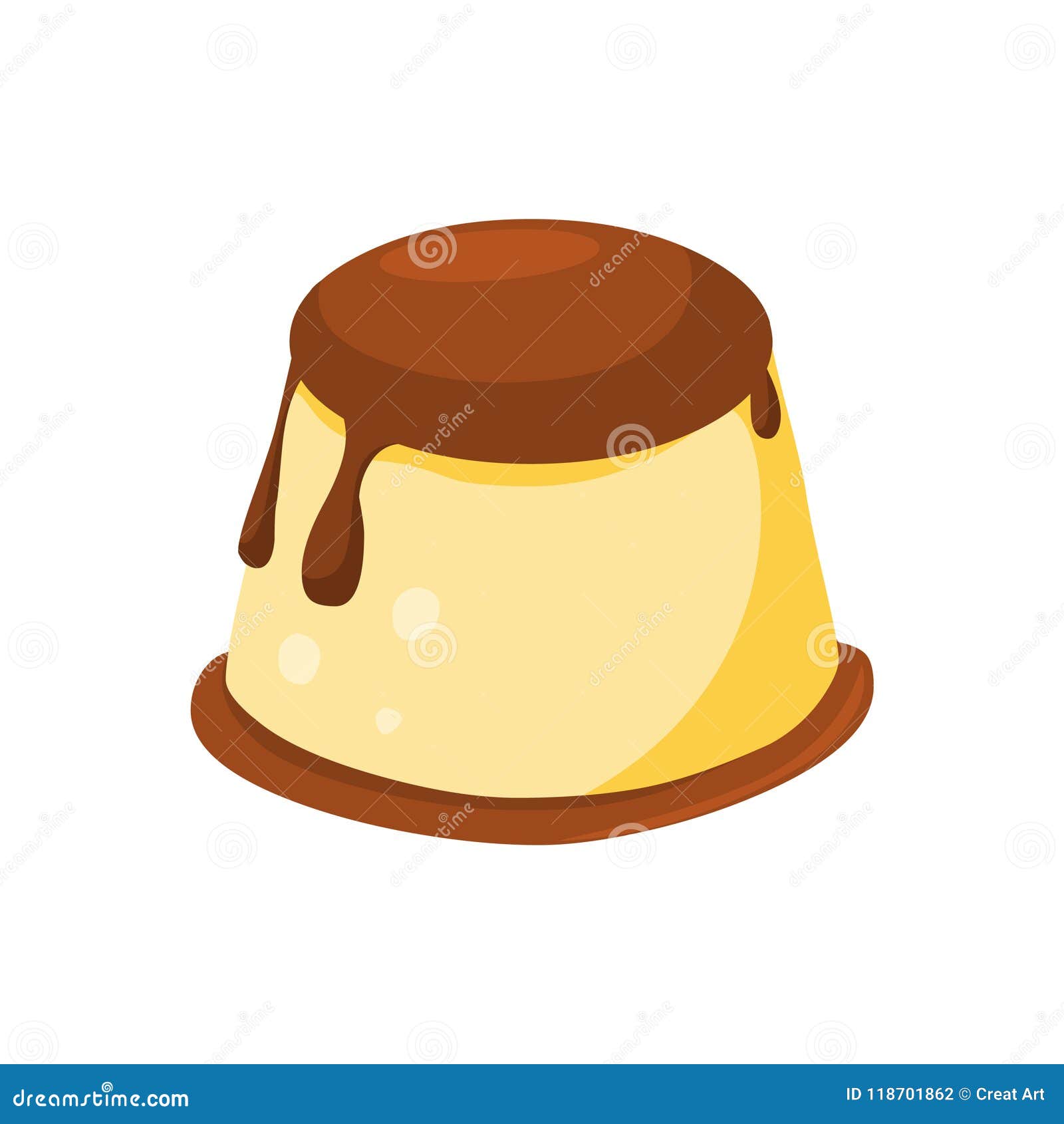 Custard.Vector Custard Illustration. Stock Vector Illustration of