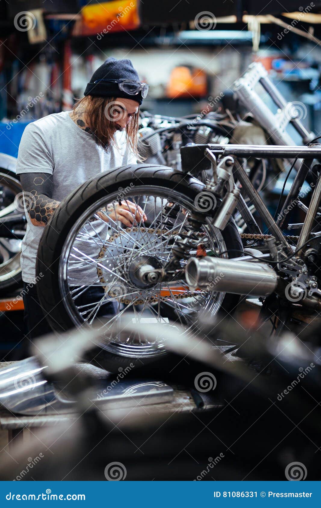 Custom-bike repair stock image. Image of wheel, repair - 81086331
