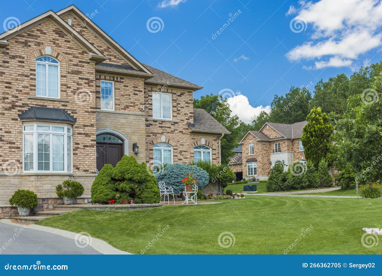 Custom Built Luxury House in the Suburbs of Toronto, Canada. Stock