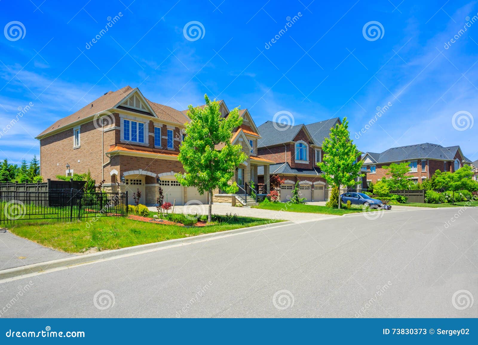 Custom Built Luxury House in the Suburbs of Toronto, Canada. Stock