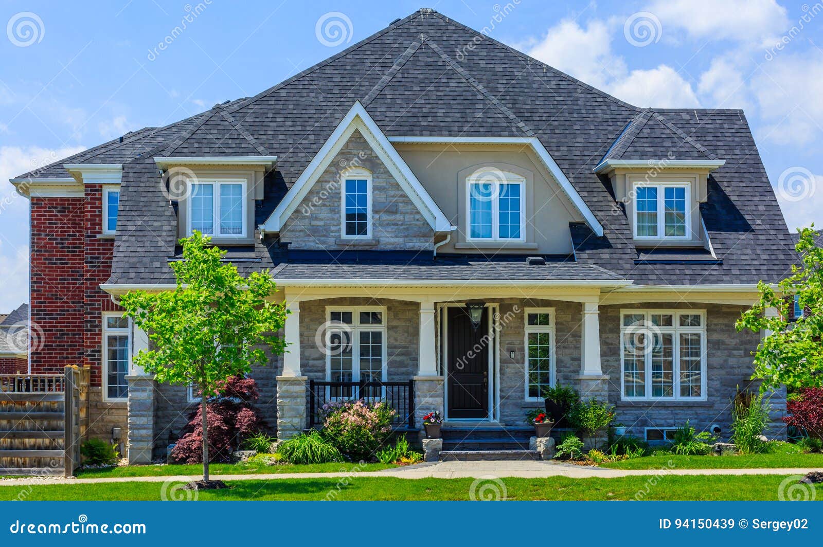 Custom Built Luxury House in the Suburbs of Toronto, Canada. Stock