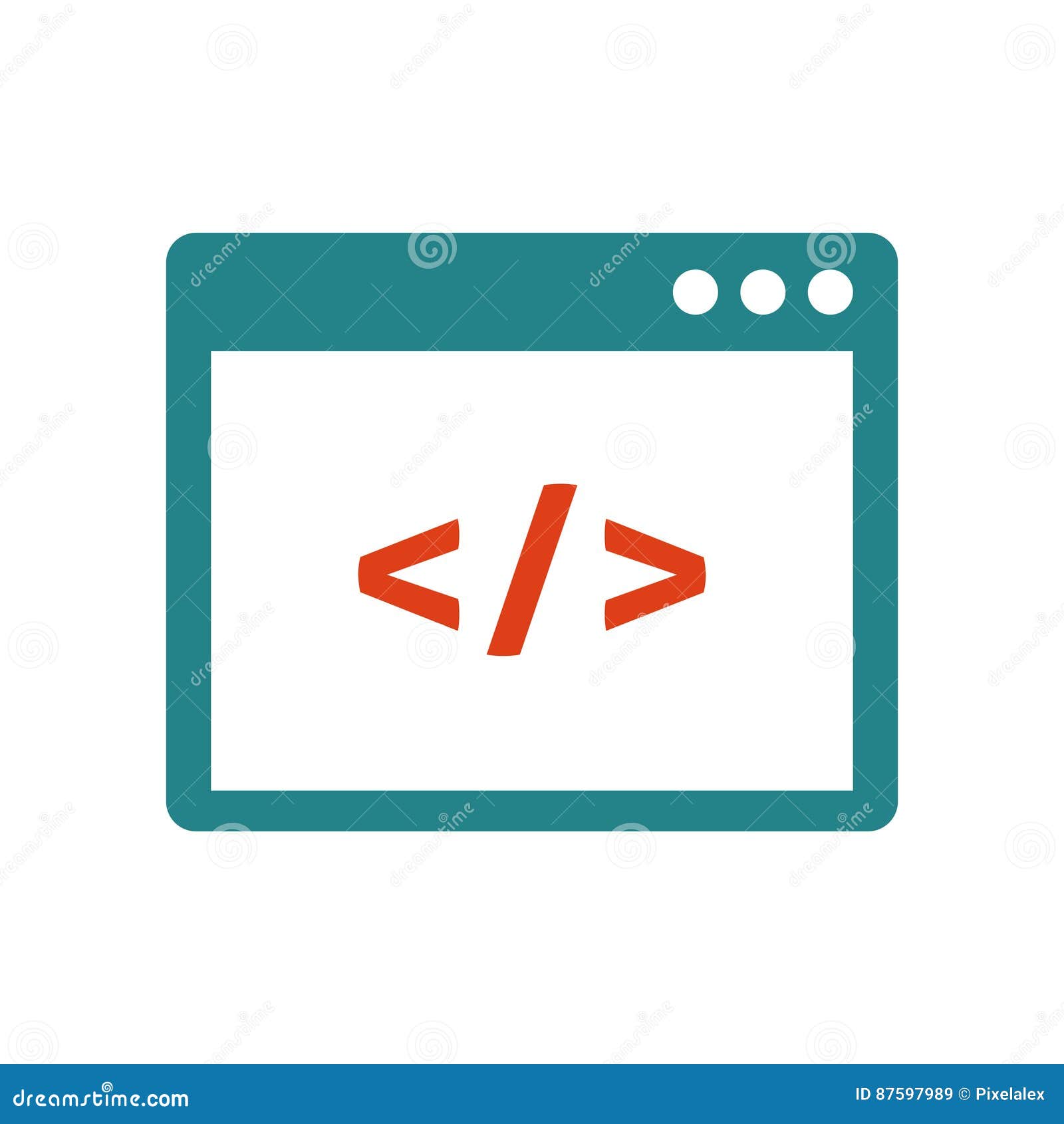 Custom coding flat icon stock vector. Illustration of development ...
