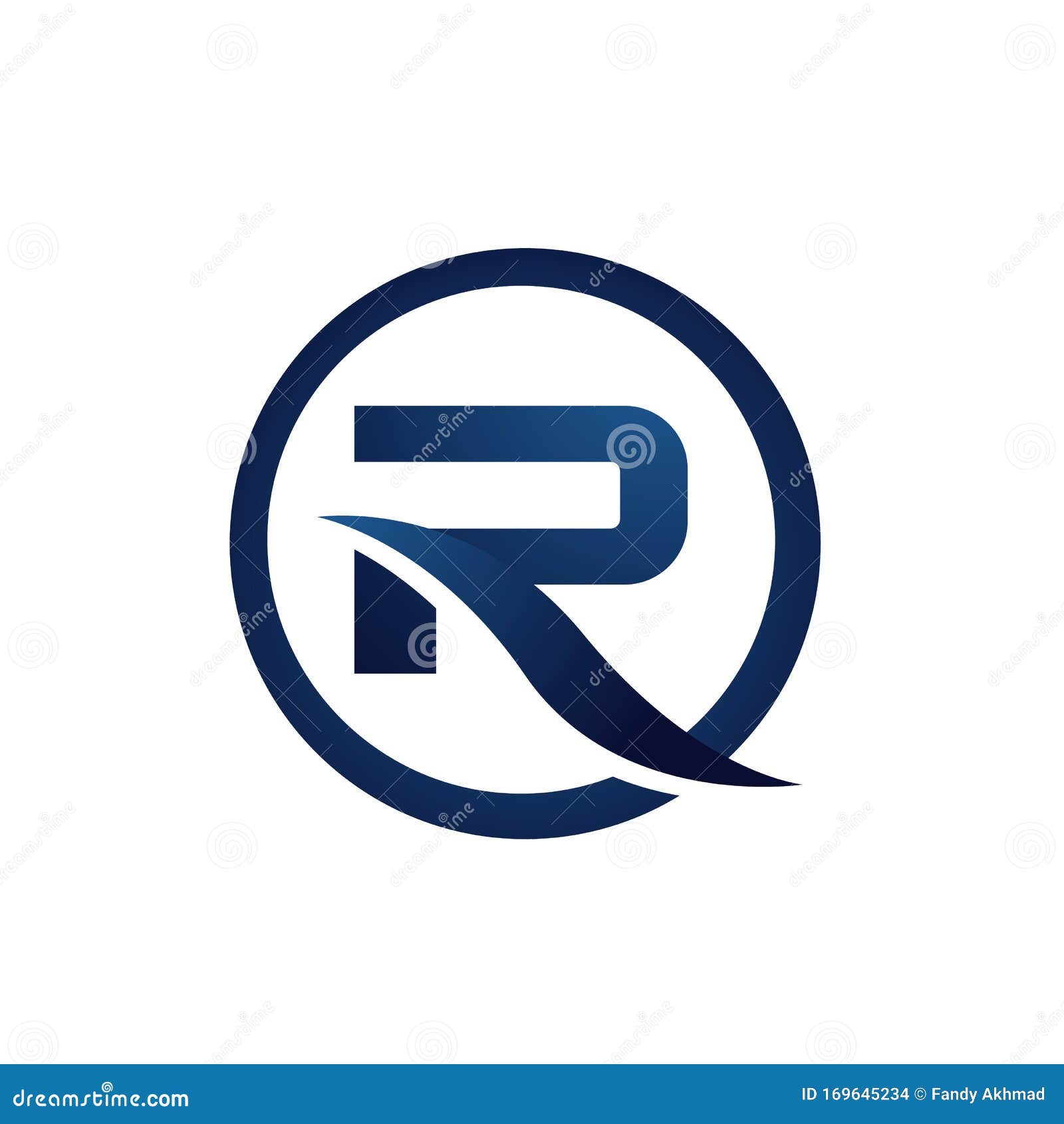 Custom Creative Initial Letter R Logo Design Vector Graphic Concept