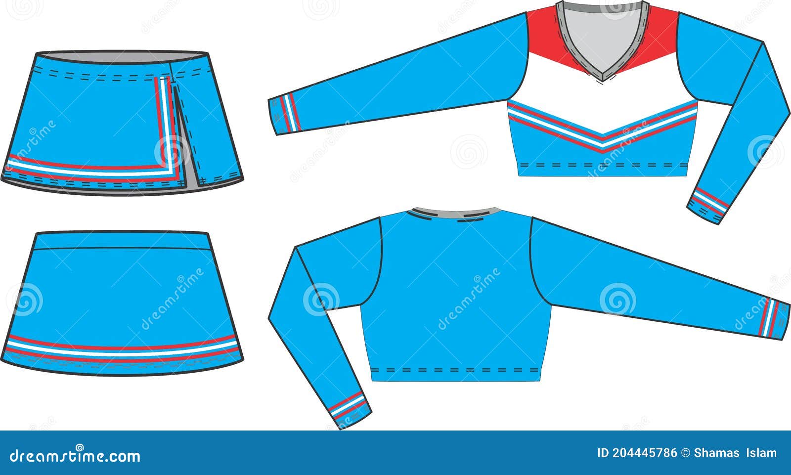 custom-design-cheer-uniform-mock-ups-sublimated-templates-vectors-stock