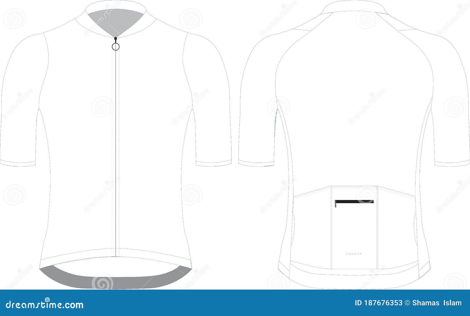 Download Custom Design Cycling Jersey Half Sleeve Mock Up Blank ...