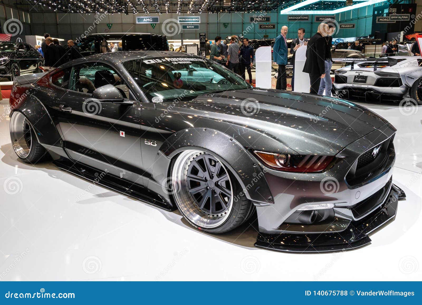 Custom Ford Mustang Sports Car Editorial Stock Photo - Image of showroom: 140675788