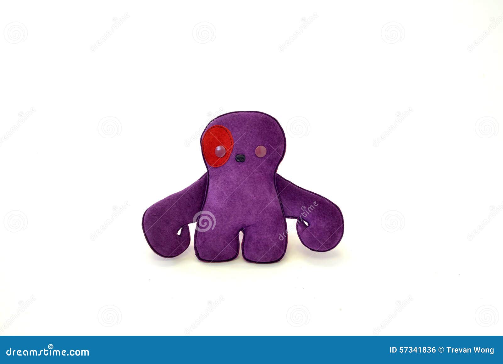 Custom Handcrafted Stuffed Leather Toy Purple Creature - Front Stock ...