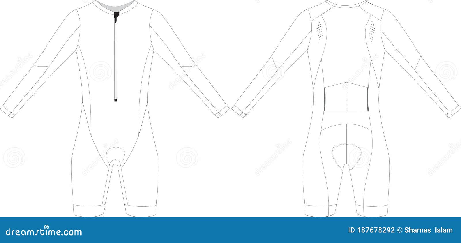 custom long sleeve triathlon skinsuit blank templates mock up 