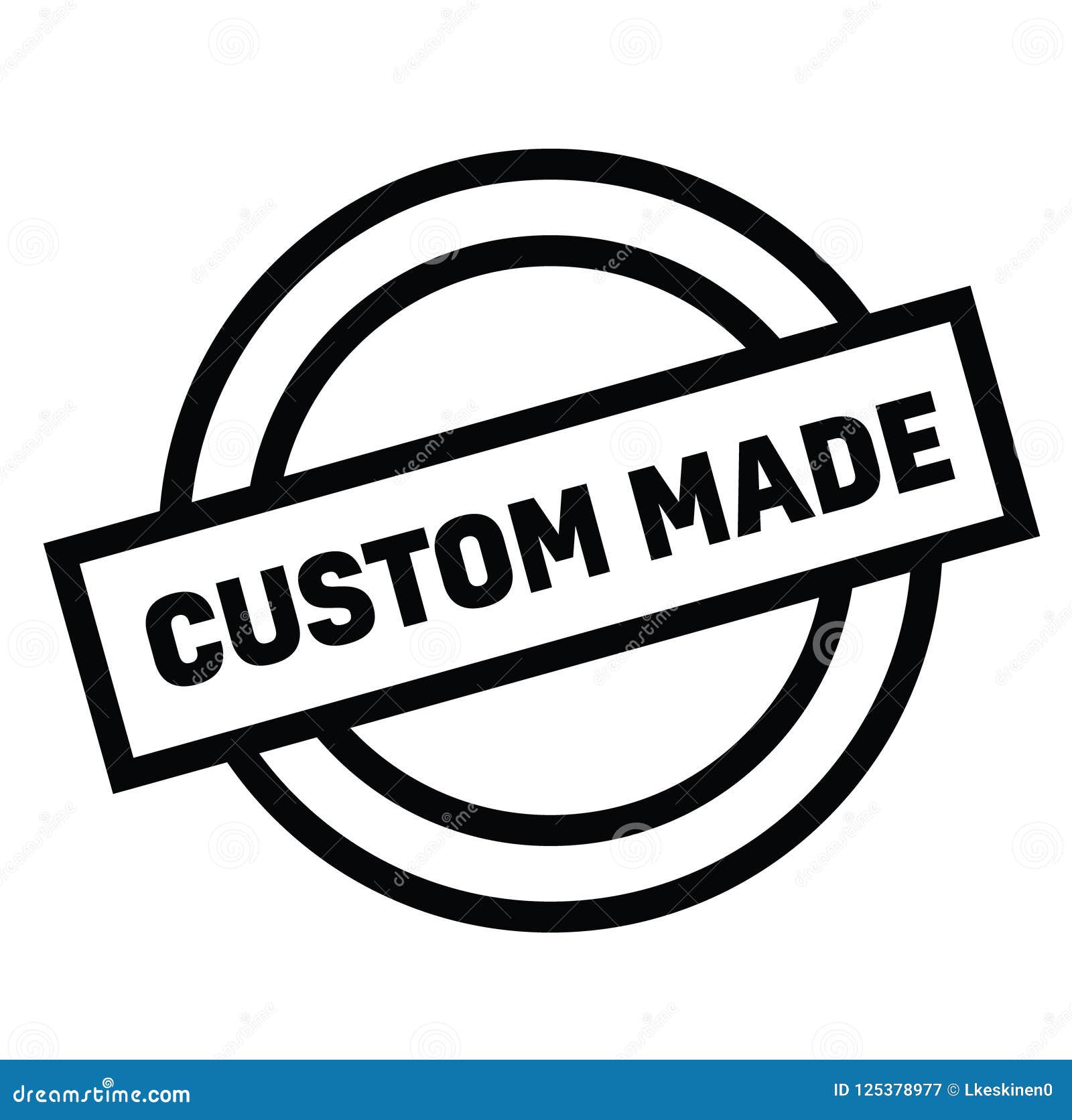 Custom made rubber stamp stock vector. Illustration of build 125378977