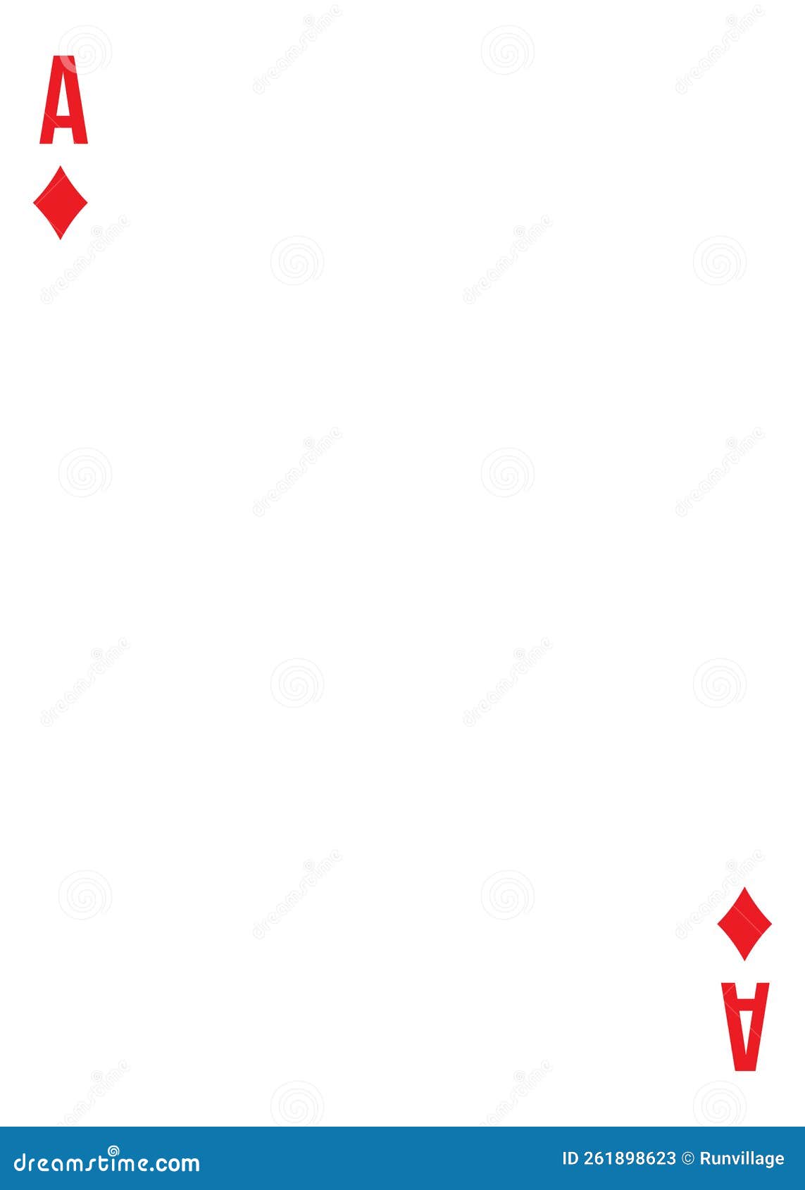 Custom of playing card template for any design stock vector