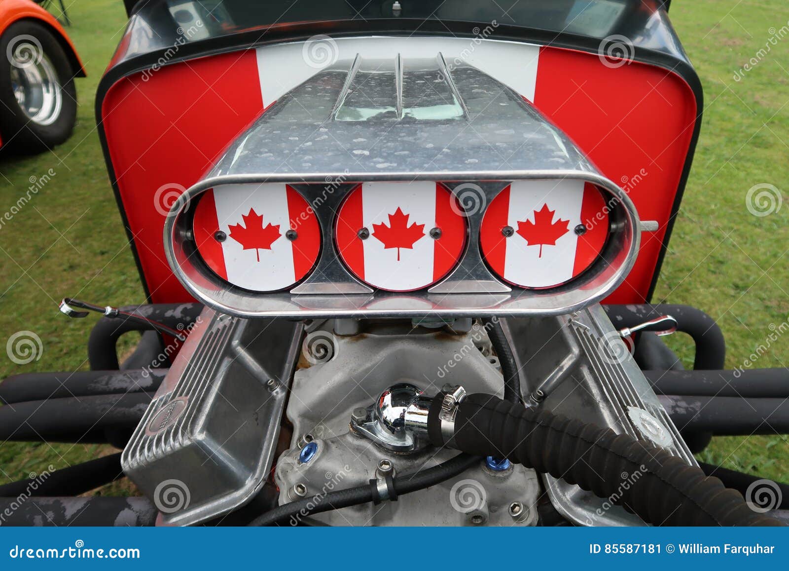 Custom V8 Engine with Canadian Flags Editorial Photo Image of engine