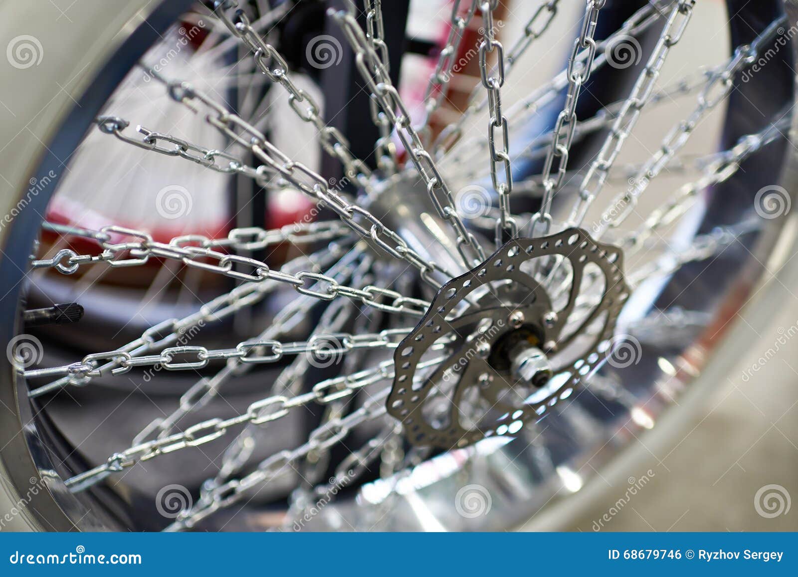 Spokes Chains For Bicycle Stock Photo 