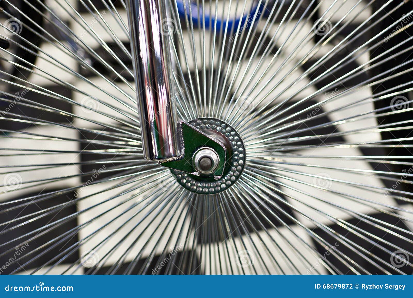 Custom Wheel with Spokes for Vintage Bicycle Stock Photo Image of