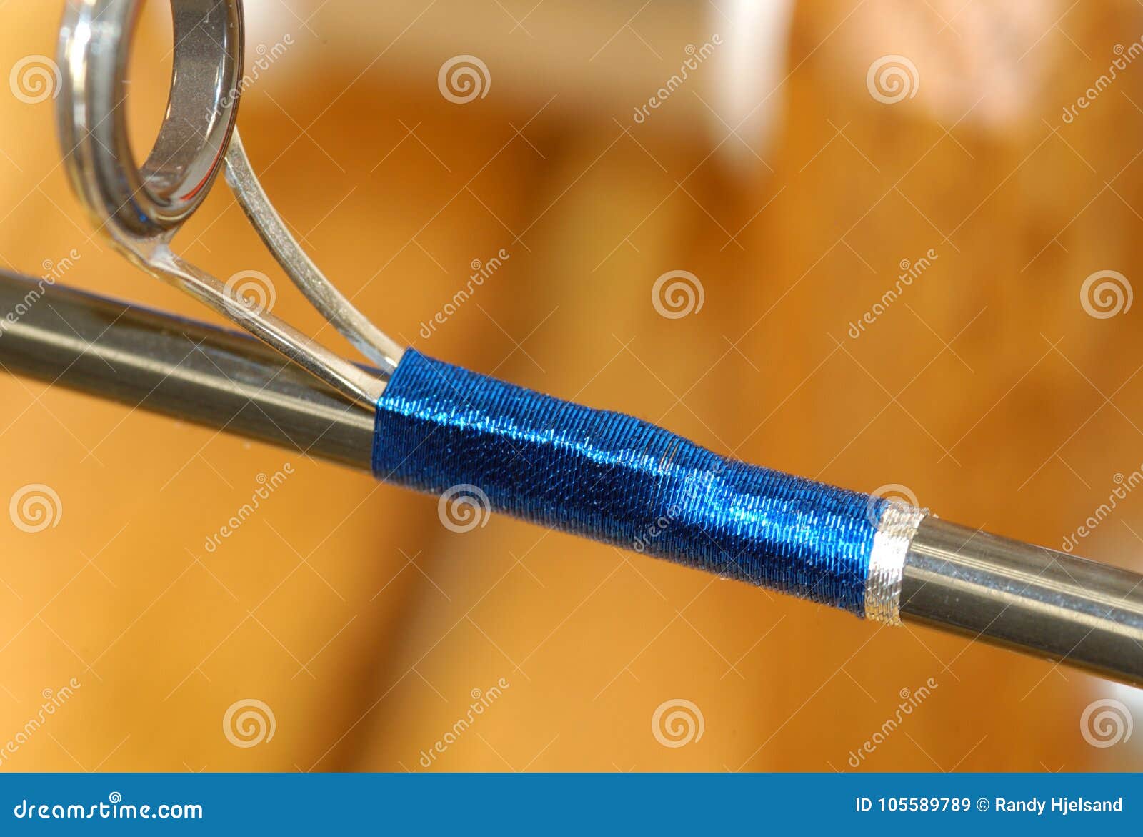 A Custom Wrap on Fishing Rod Stock Image - Image of building, rods