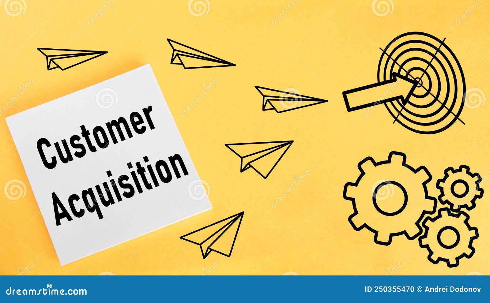 customer acquisition is shown using the text