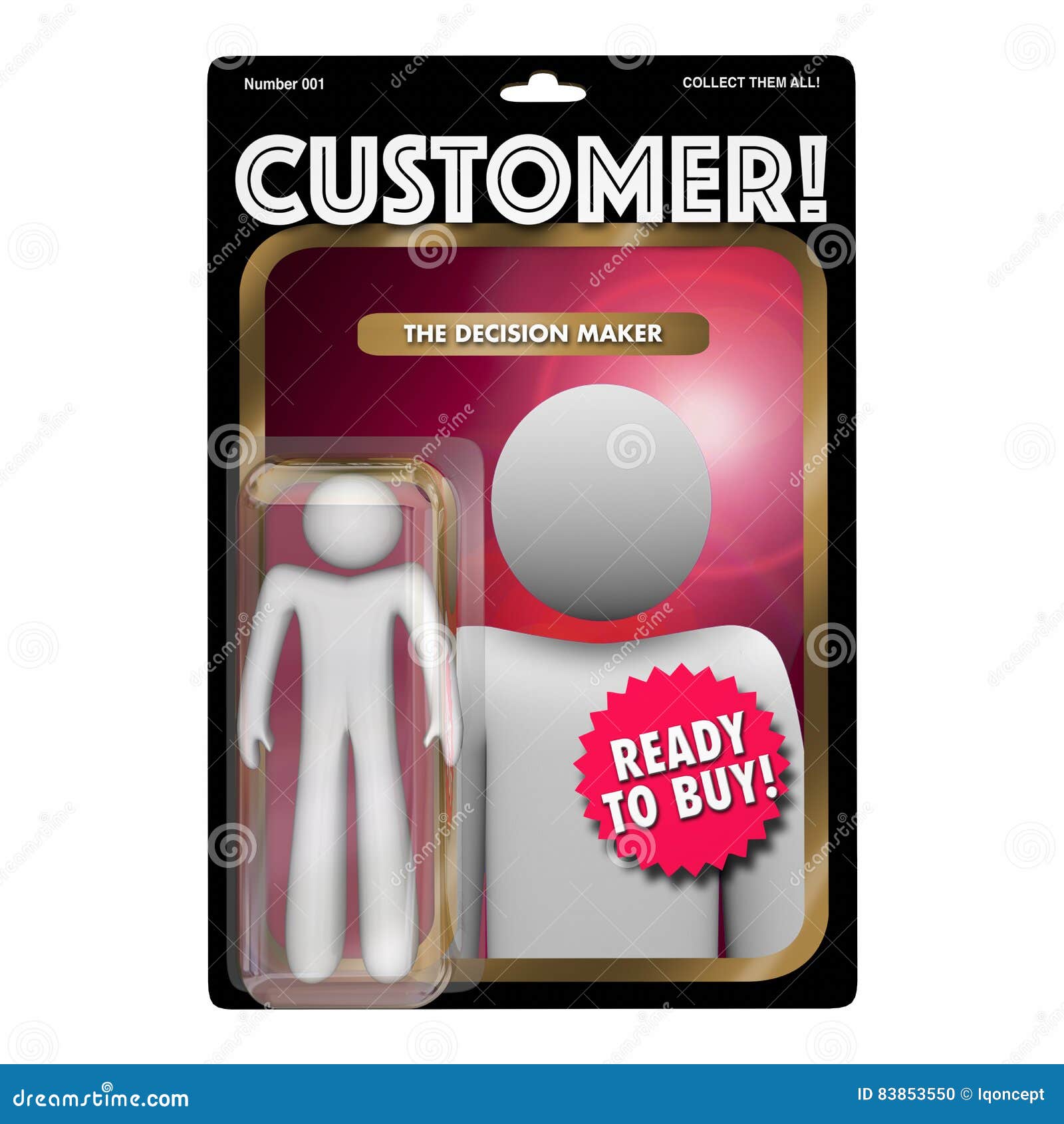 customer action figure toy find new client buyer