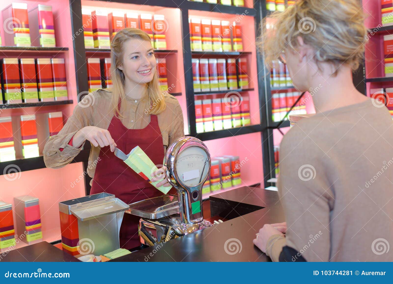 Customer Buying Tea at Shop Stock Image Image of food, leaf 103744281