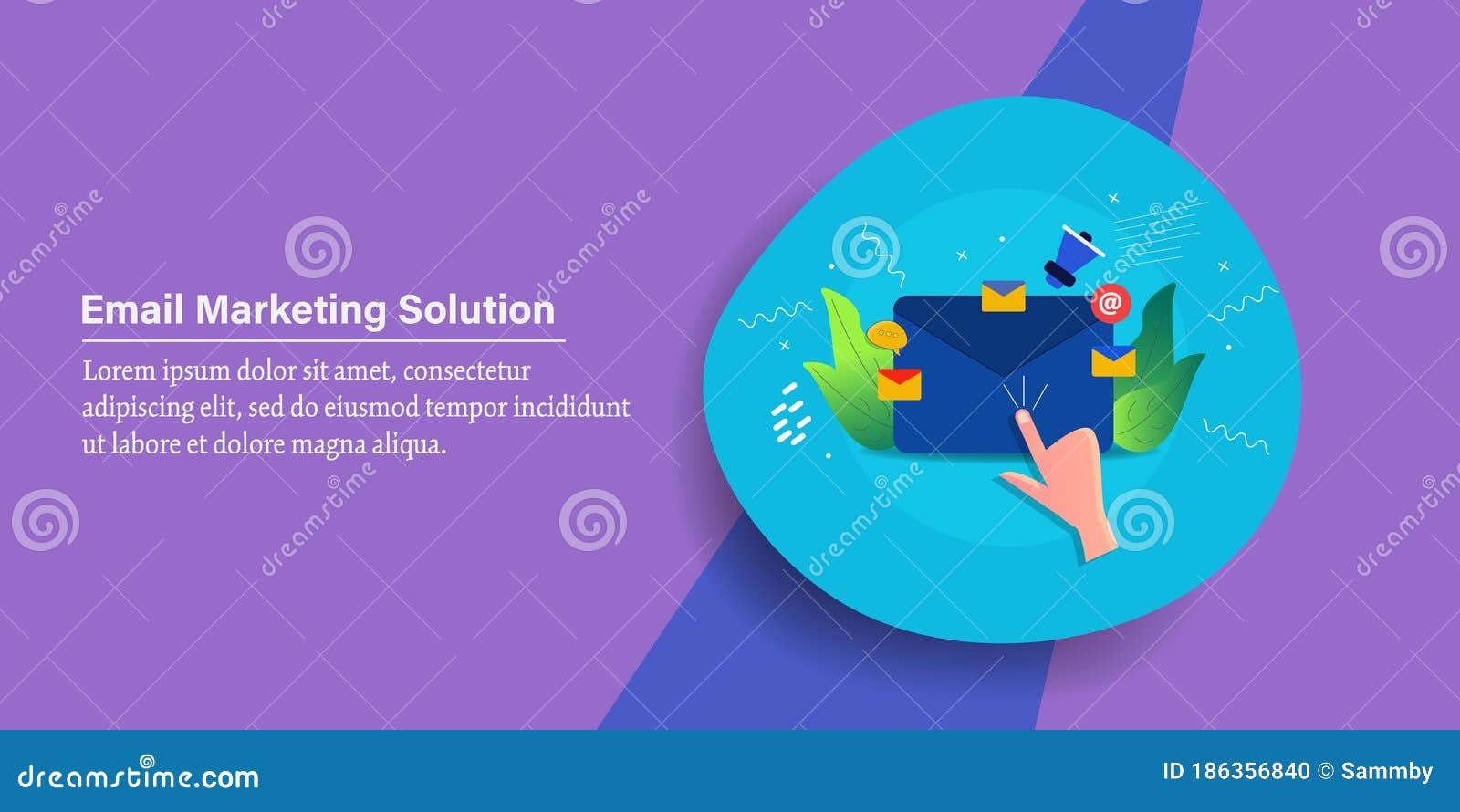 Email Marketing Solution Customer Clicking on a Big Email Newsletter