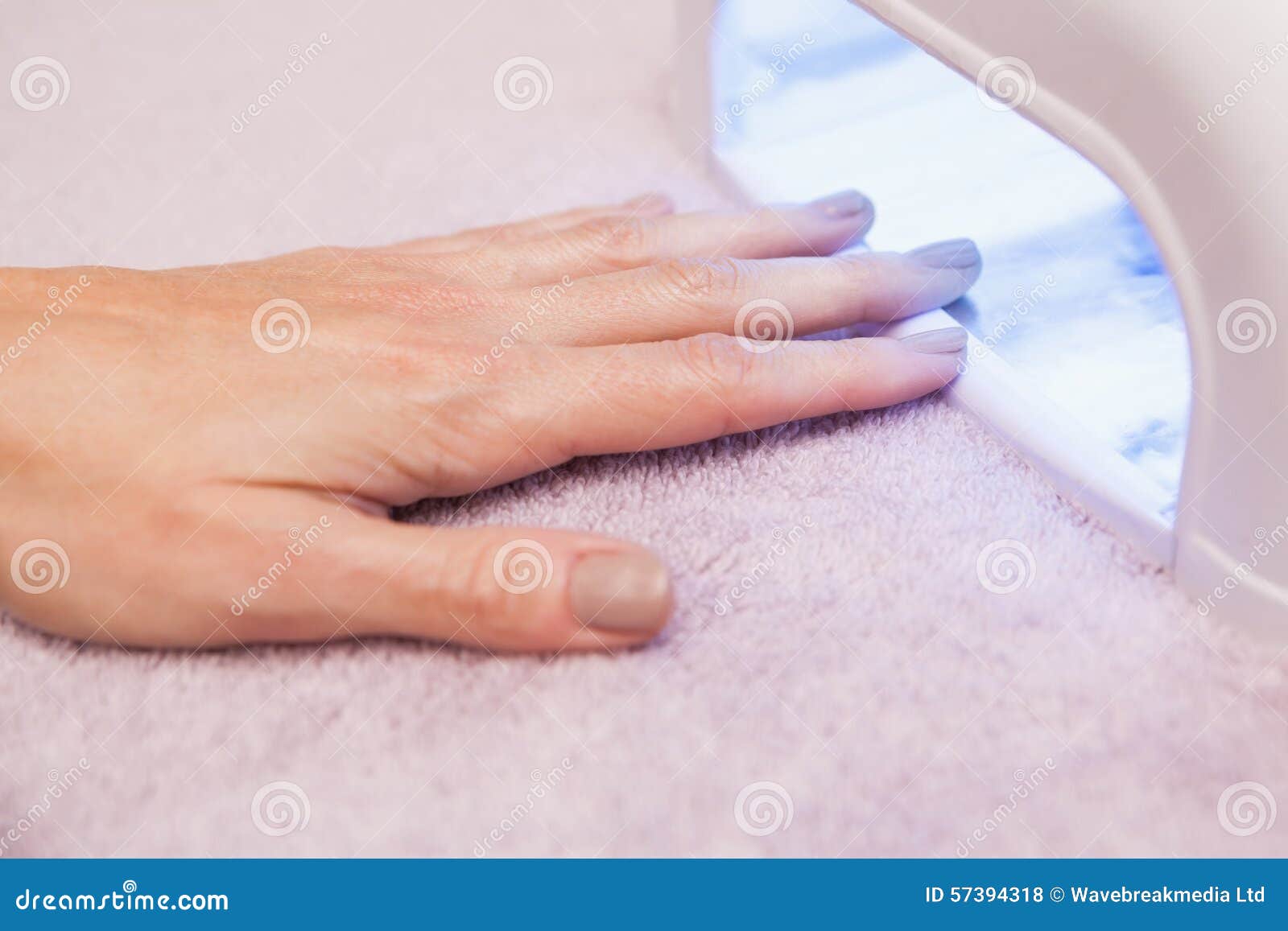 Customer Drying Their Painted Nails Stock Photo Image of hand