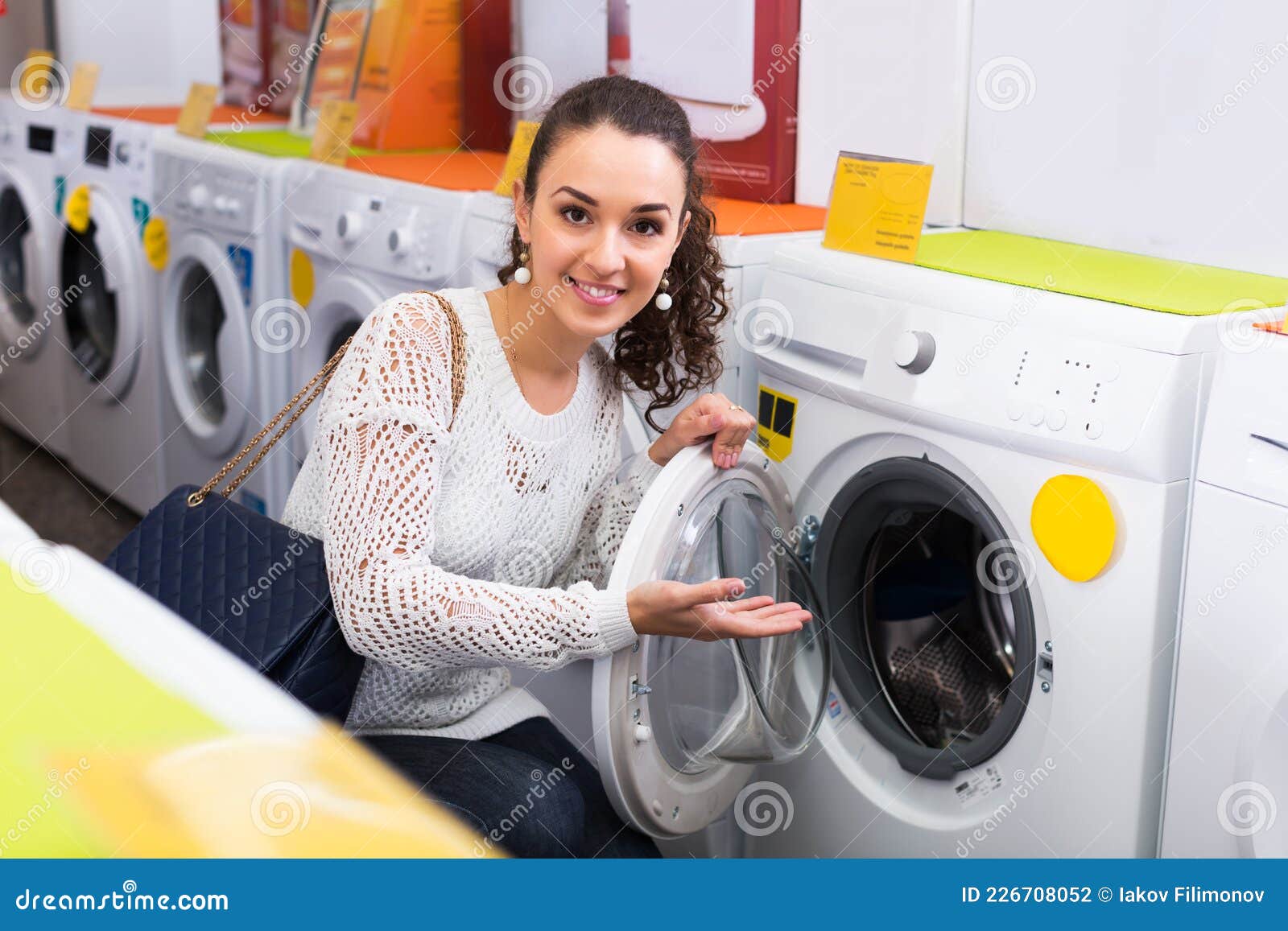 Customer Looking at Washers Stock Photo - Image of indoor, customer ...