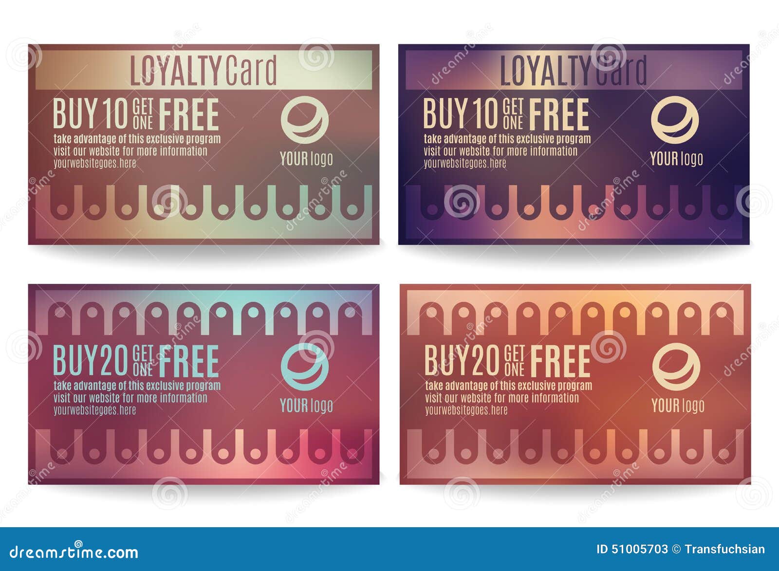 Customer Loyalty Card Templates Stock Vector - Illustration of Regarding Customer Loyalty Card Template Free