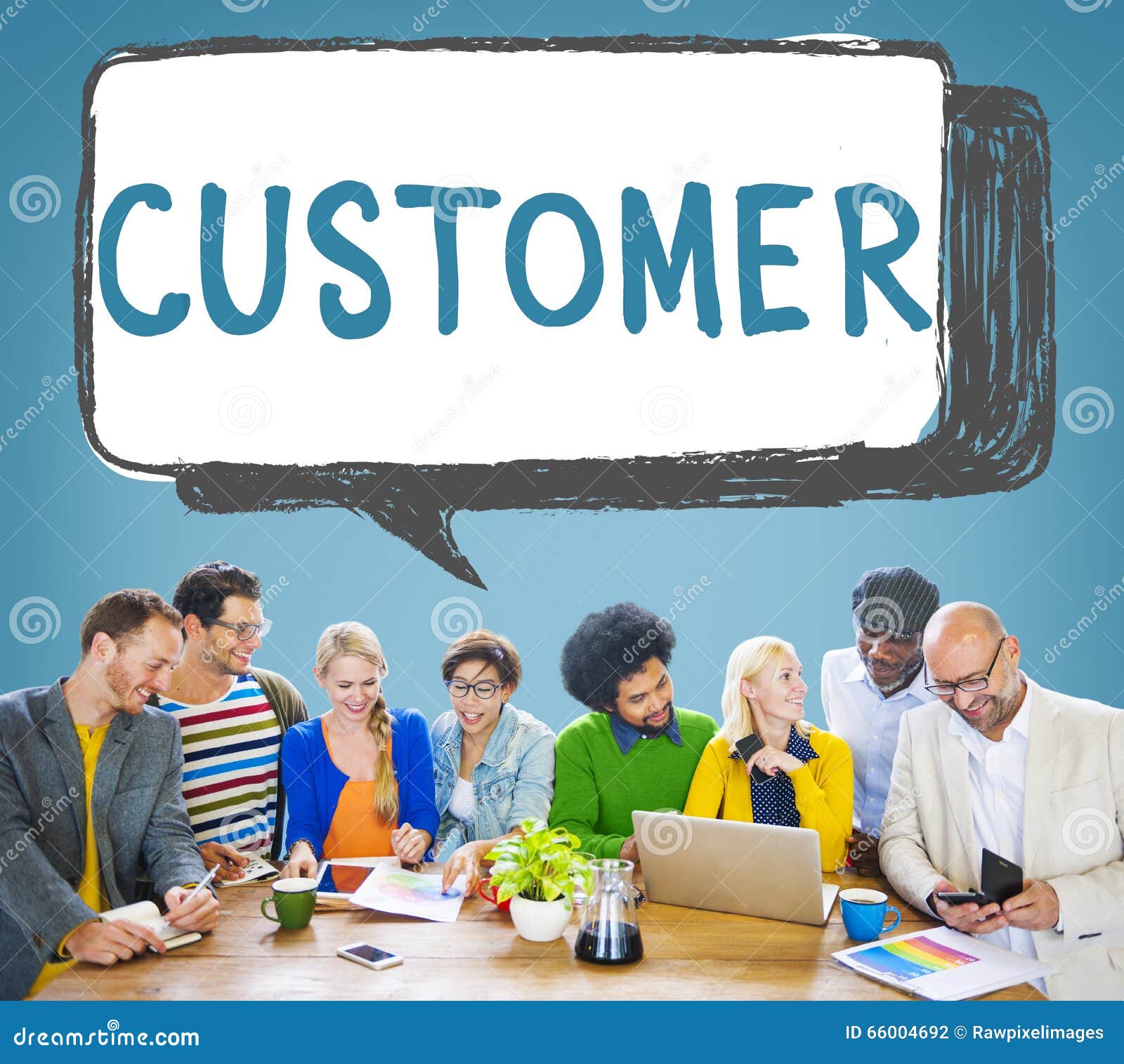 customer purchaser satisfaction consumer service concept
