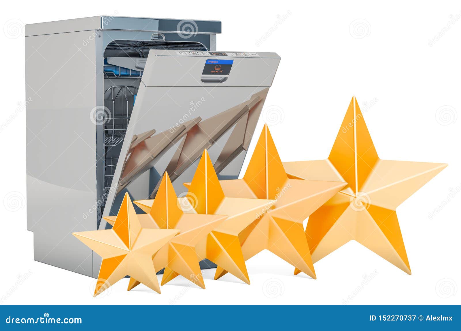 Customer Rating of Dishwasher, Concept. 3D Rendering Stock Illustration Illustration of price