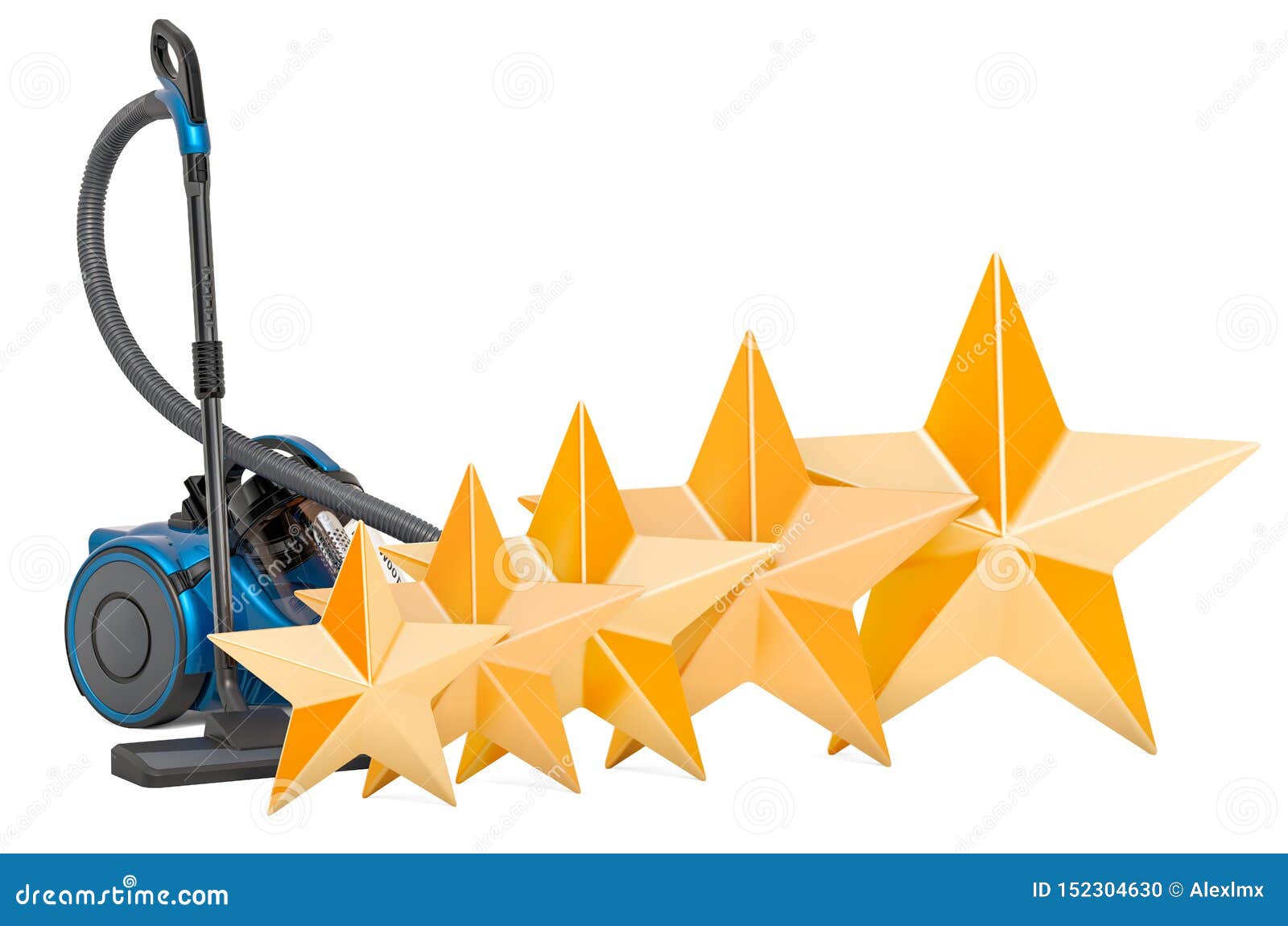 Customer Rating of Vacuum Cleaner, Concept. 3D Rendering Stock