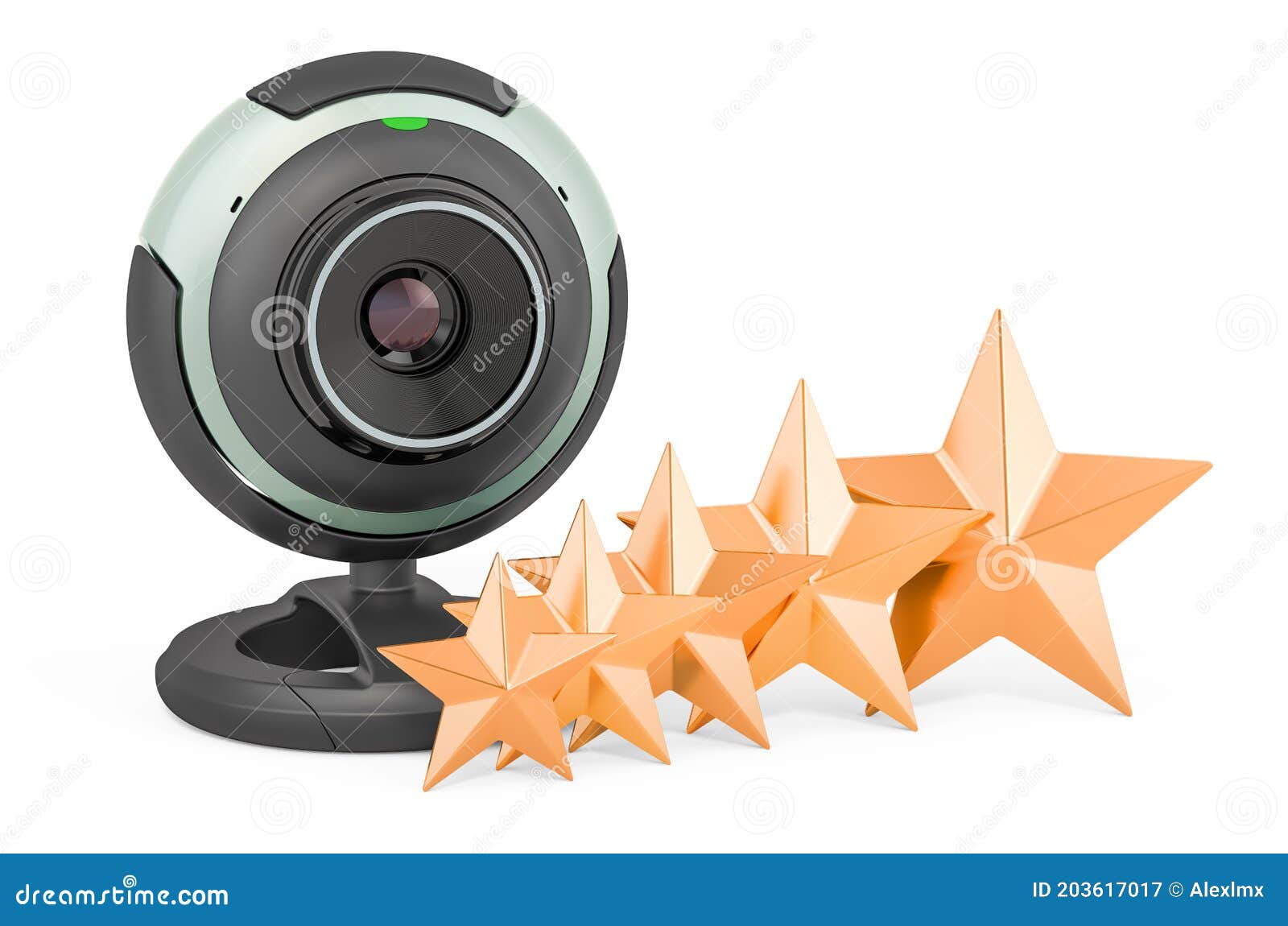 Customer Rating of cam Concept. 3D Rendering Stock Illustration