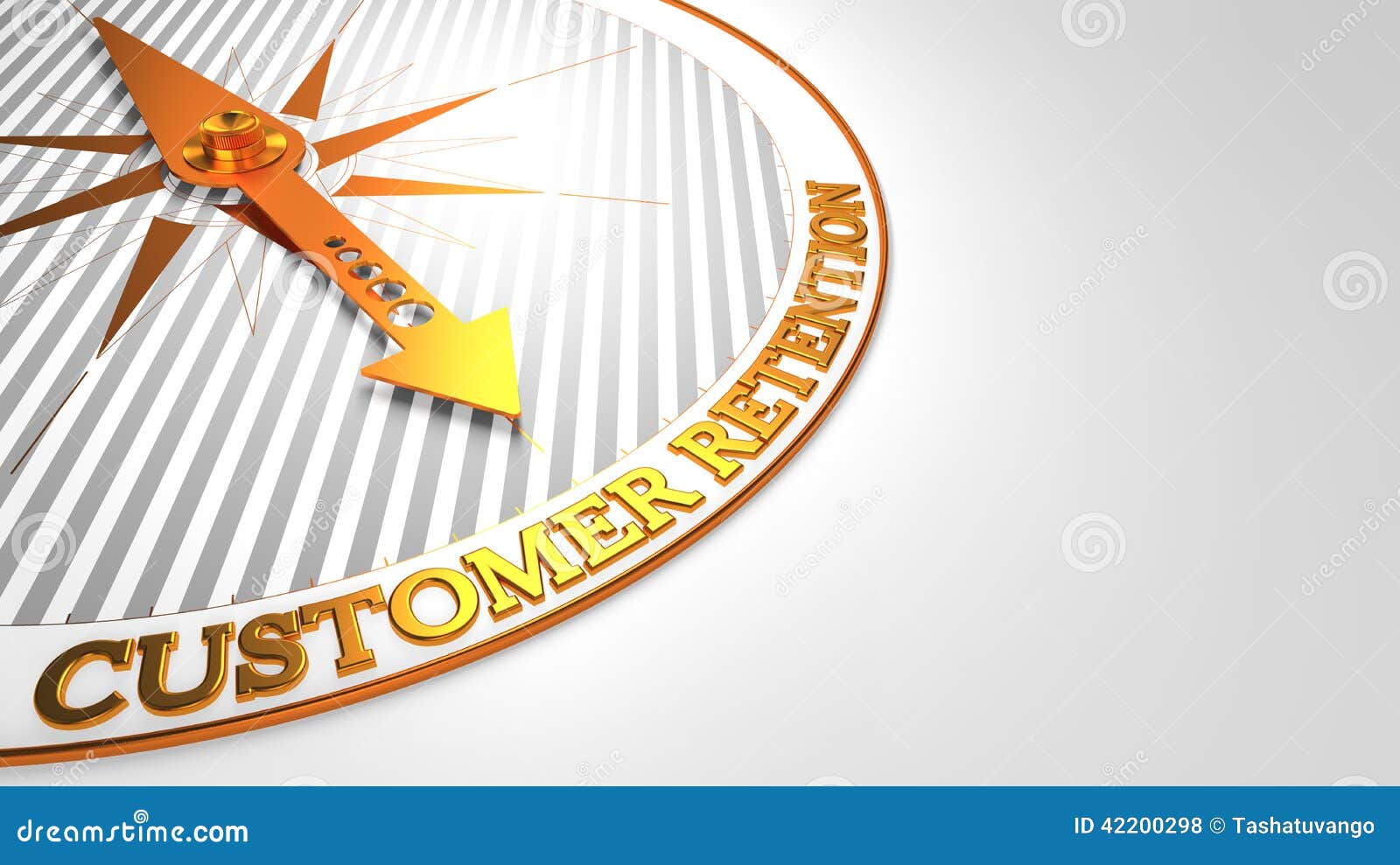 Customer Retention on Golden Compass. Stock Illustration Illustration