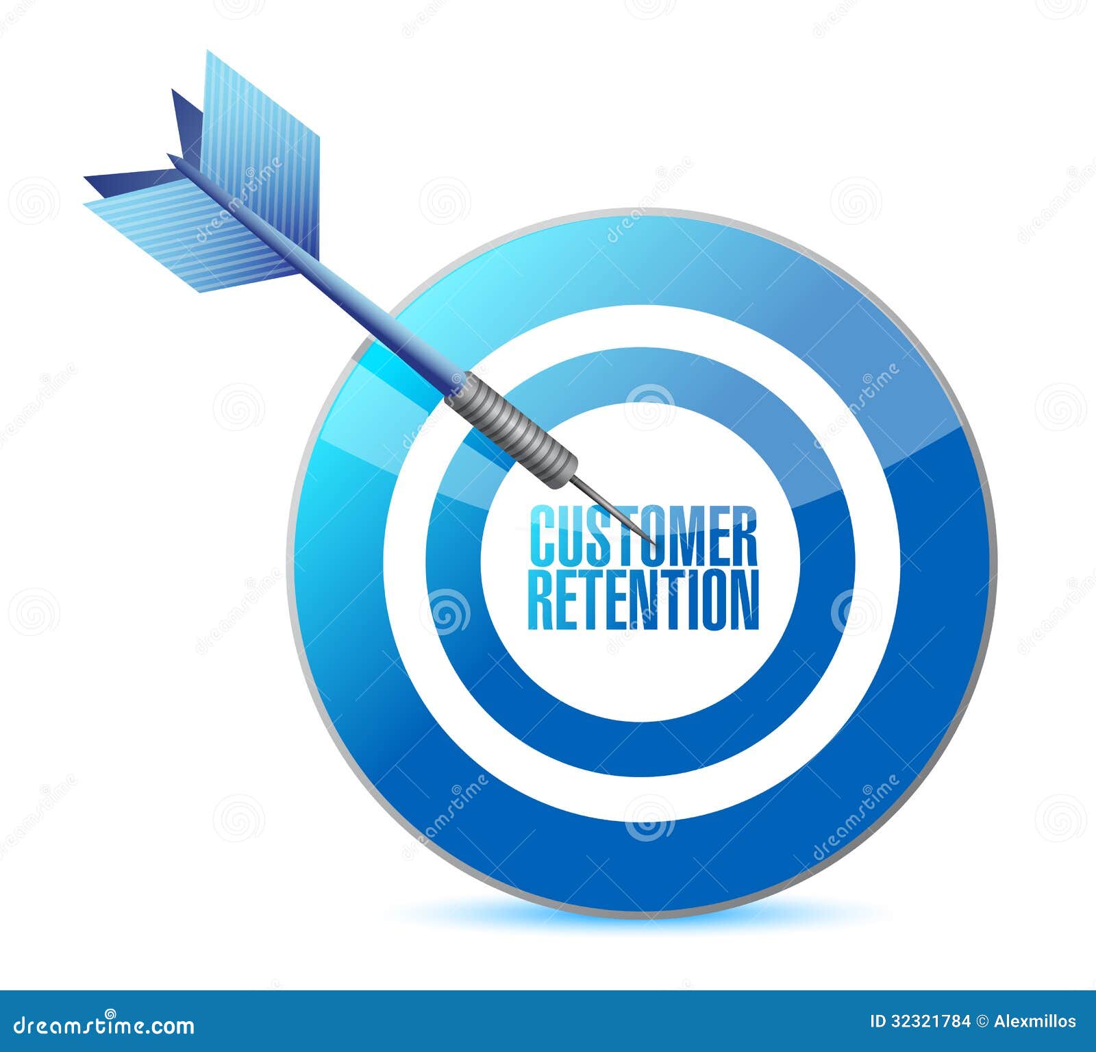 Customer Retention Target Illustration Stock Illustration