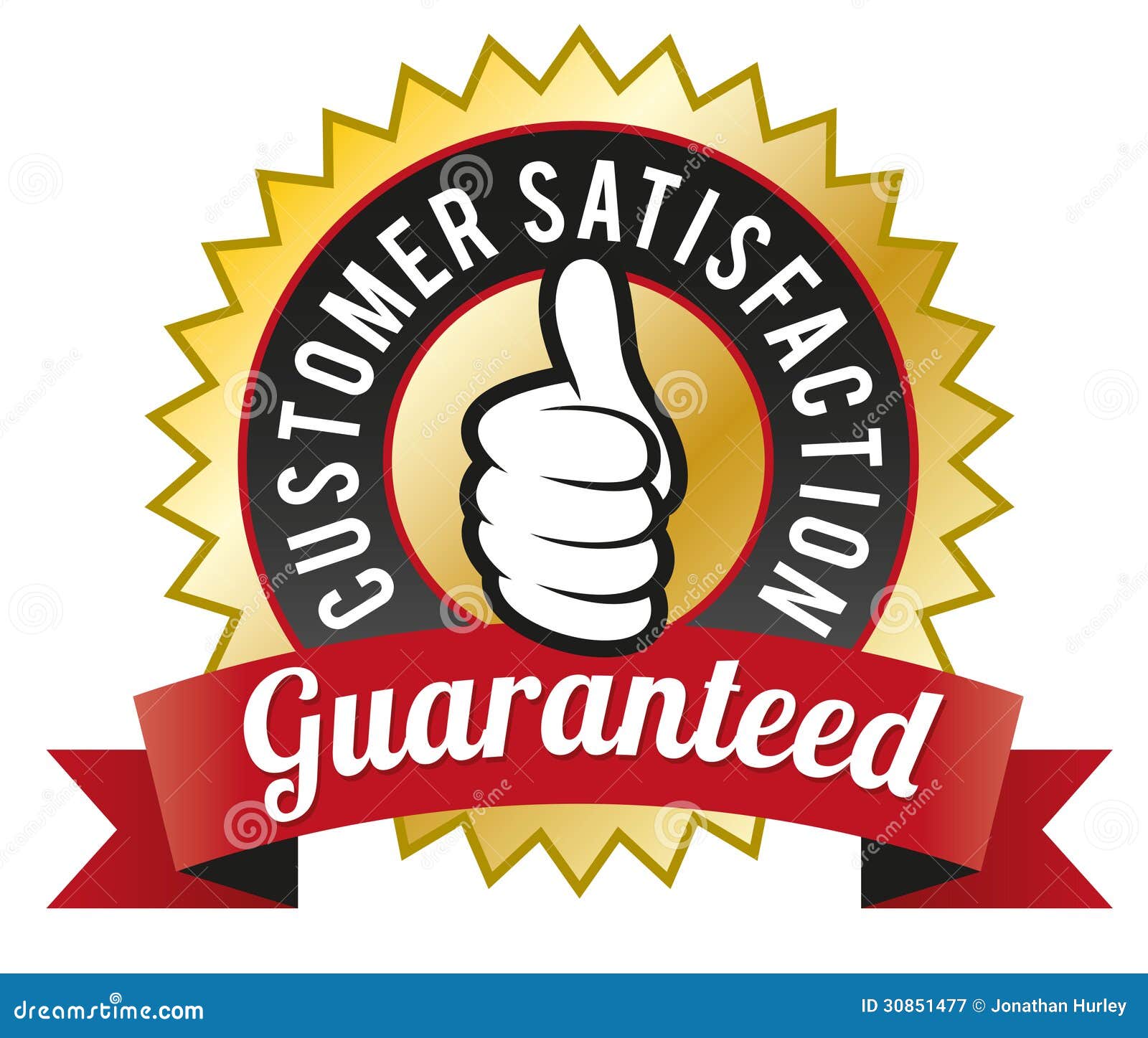 Customer Satisfaction Guaranteed Stock Vector - Image: 30851477