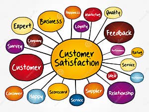 Customer Satisfaction Mind Map Flowchart Stock Illustration 